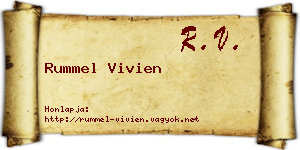 Rummel Vivien névjegykártya